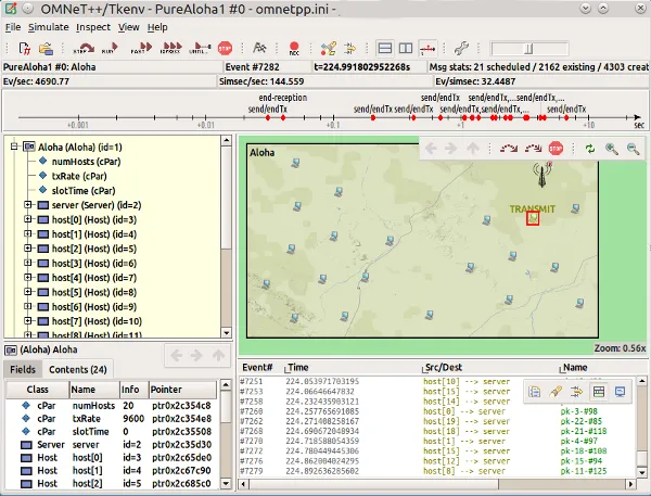 OMNeT++ Screenshot 2